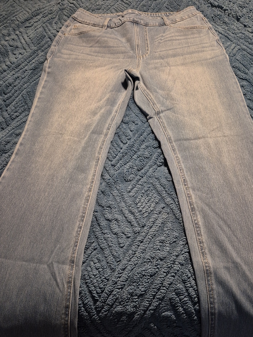 Halara Light Blue Straight Leg Pull On Jeans Sz L